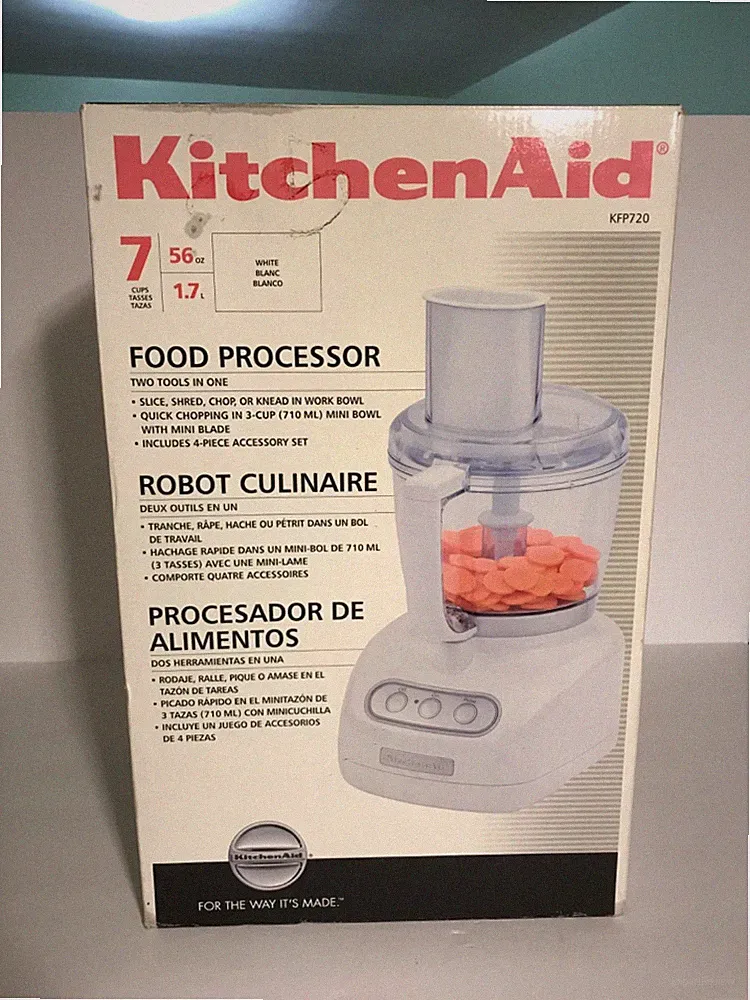 RARE Vintage New Open Box KitchenAid KFP720 Food Processor 7 Cups 56 Oz 1.7 L