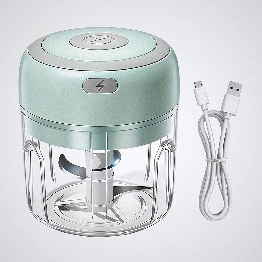 Rechargeable Portable and Cordless Mini Food Processor 300ML with Stainless Stee
