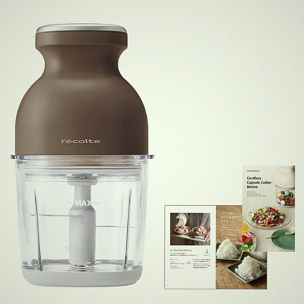 Recolte Cordless Capsule Cutter Bonne 8-in-1 Food Processor Chopper Blender