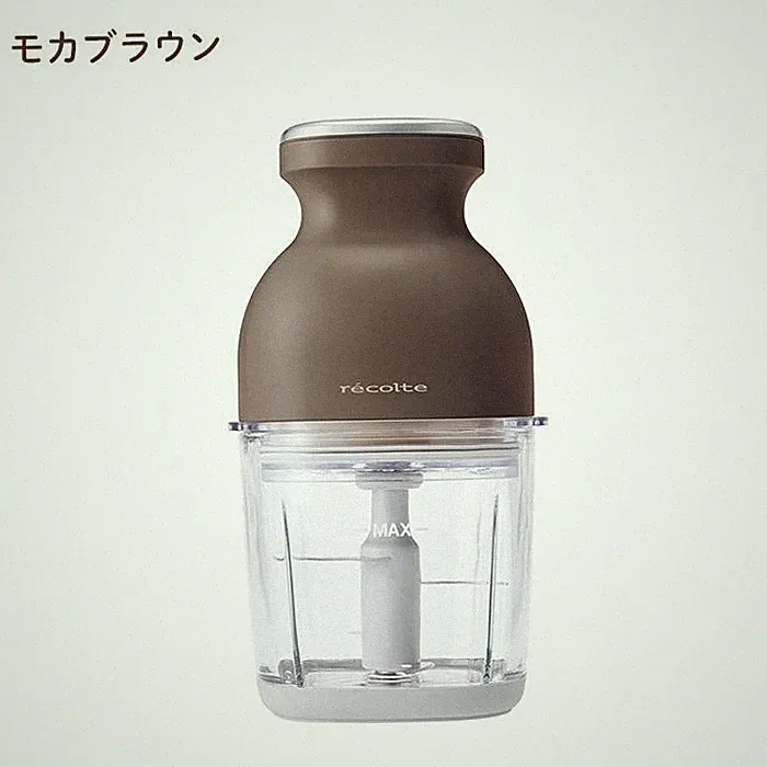 recolte RCP-7 Cordless Food Processor 4-Blade Chopper Bonne Mocha Brown from JP