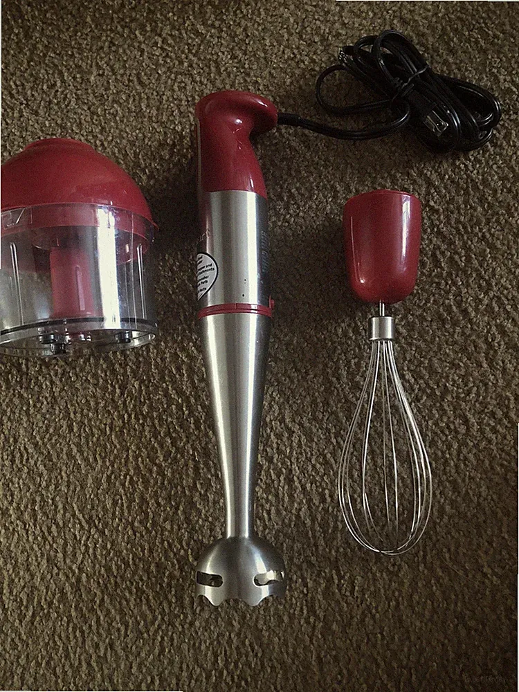 Red Cuisinart Stick Immersion Blender, Whisk, And Food Processor Blender Chopper