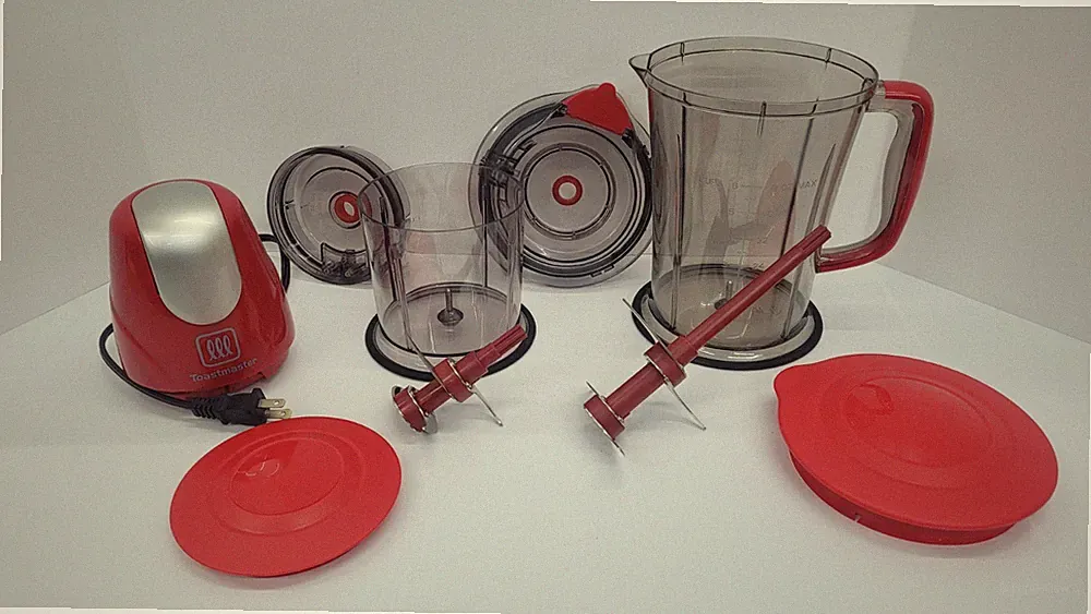 Red Toastmaster Party Chopper Blender TM-109BL Food Processor Drink Smoothie