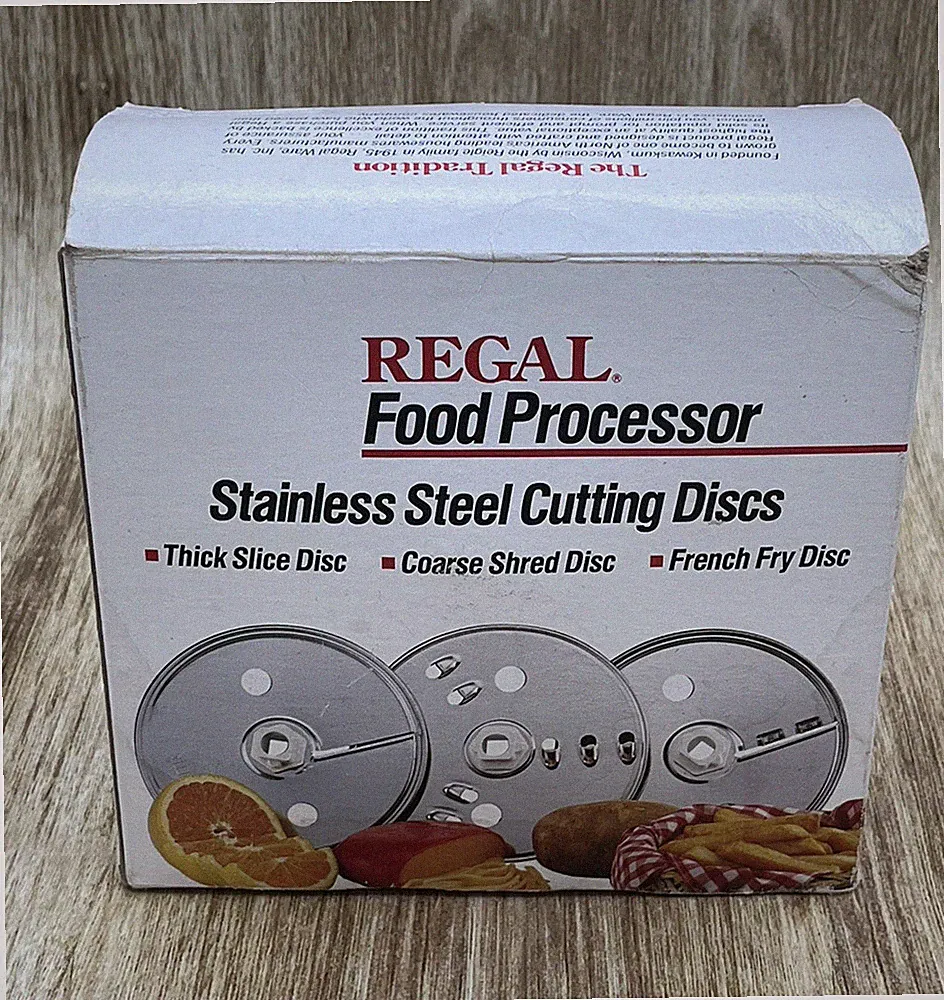 Regal Food Processor Stainless Steel Cutting Discs Thick Slice, Coarse, Fry Disc