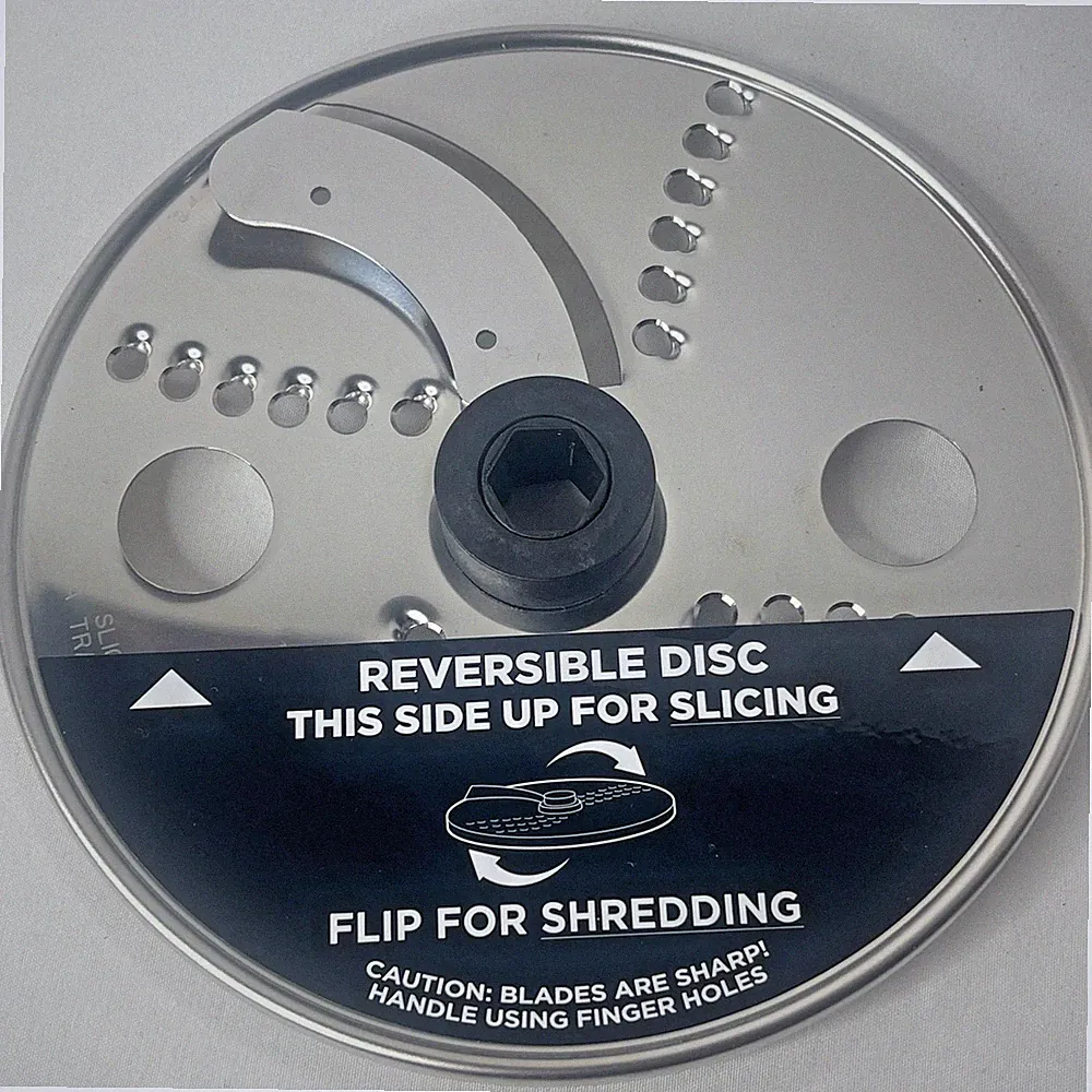Reversible Food Processor Disc Slicer Shredder Stainless Steel ~7”