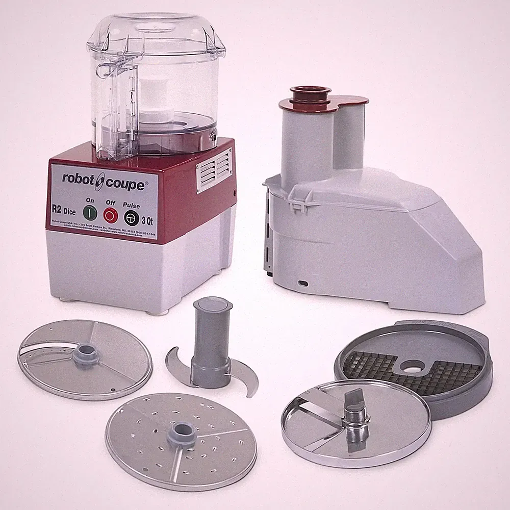 Robot Coupe R2CLRDICE Continuous Feed Food Processor with 2 Disc & Dicing Kit