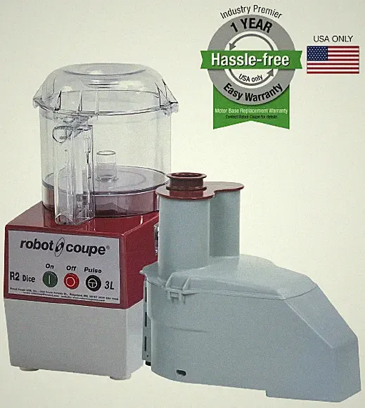 Robot Coupe R2DICE Continuous Feed Food Processor, 3 L Gray Polycarbonate Bow...