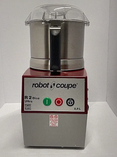 Robot Coupe R2U DICE Food Processor with 3 Quart Bowl,4 Discs, 2 hp, 120v
