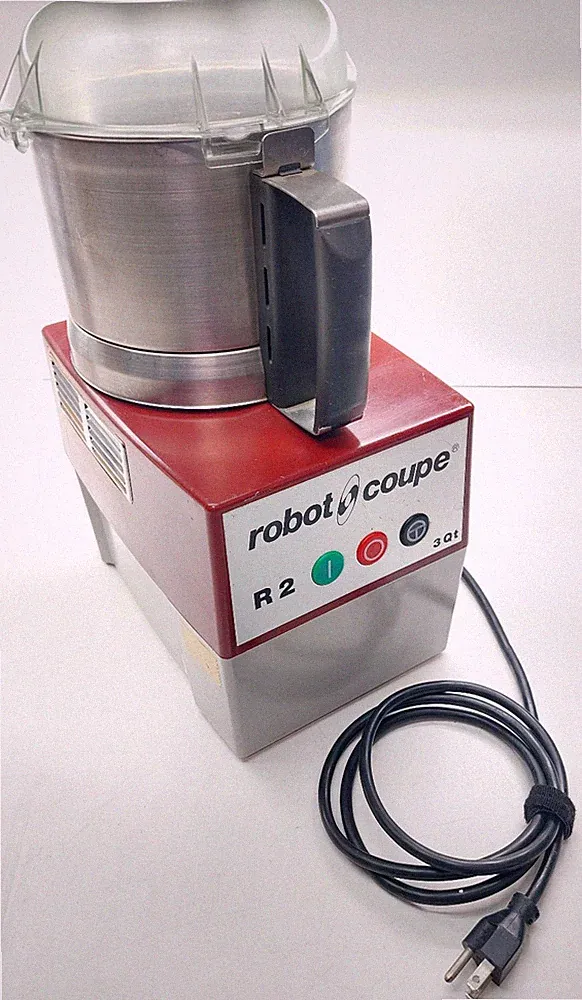Robot Coupe R2UB Commercical Food Processor Base 3 Qt w/ S. Steel Bowl & Lid