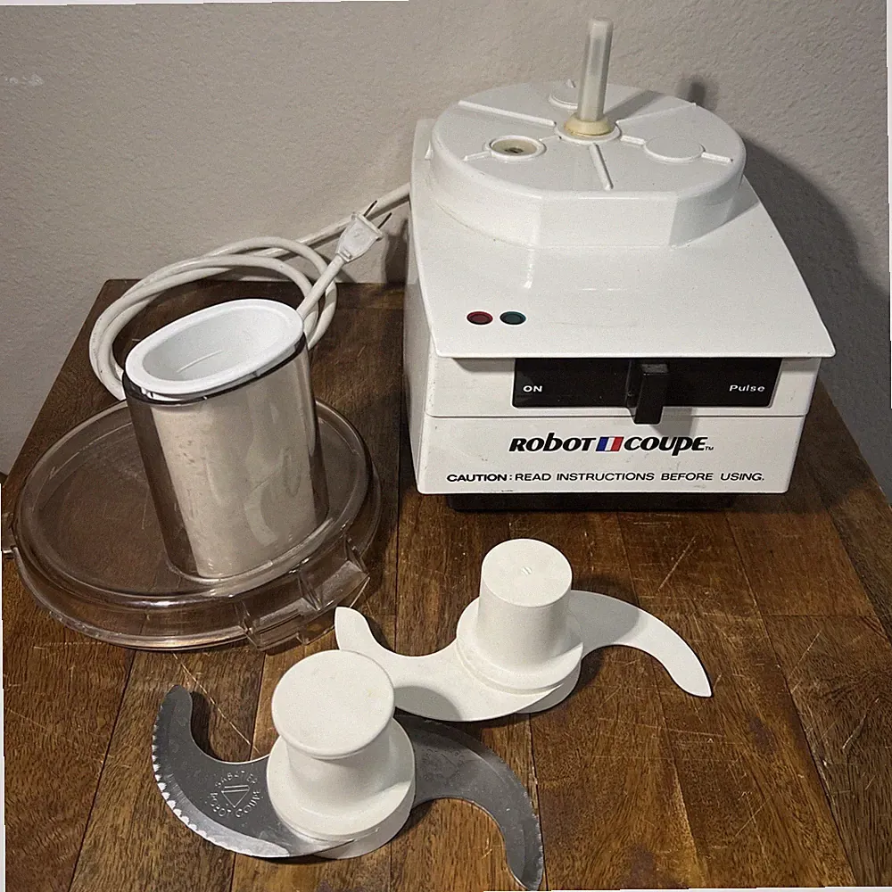 Robot Coupe RC 7 3500 Food Processor Motor Base w/ Lid Pusher PlusBlades Tested