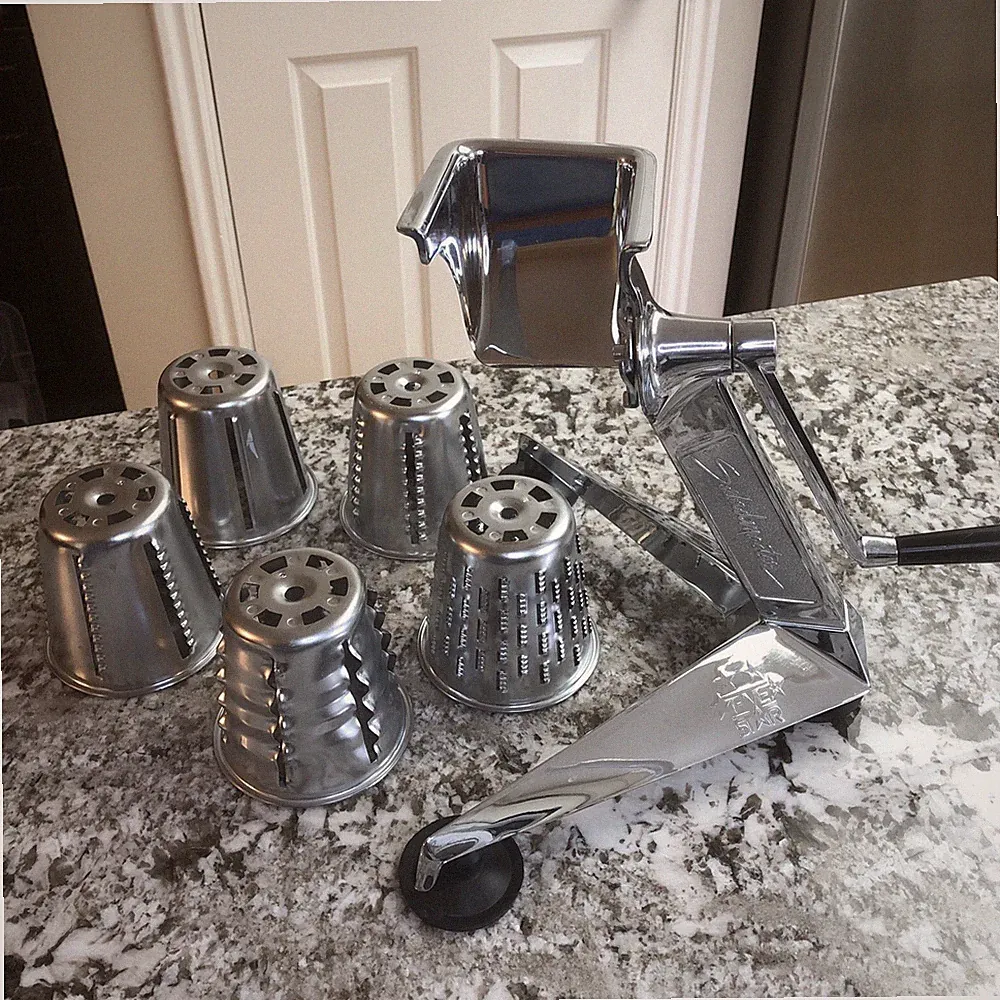 SALADMASTER Five Star Food Processor Slicer Shredder Machine w/ 5 Cones