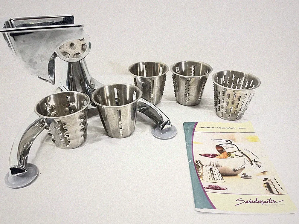 SALADMASTER Five Star Food Processor Slicer Shredder Machine w/ 5 Cones