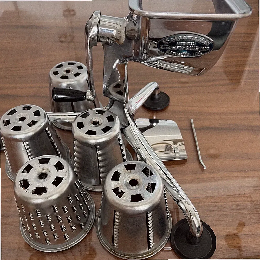 Saladmaster Food Processor Cutter Slicer Shredder 9 Attachment Kitchen Quip Ind.