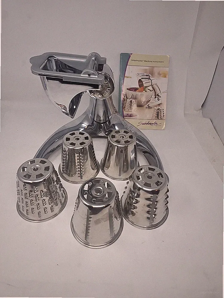 Saladmaster V Machine Food Processor Vegetable Slicer Shredder Chopper 5 Cones