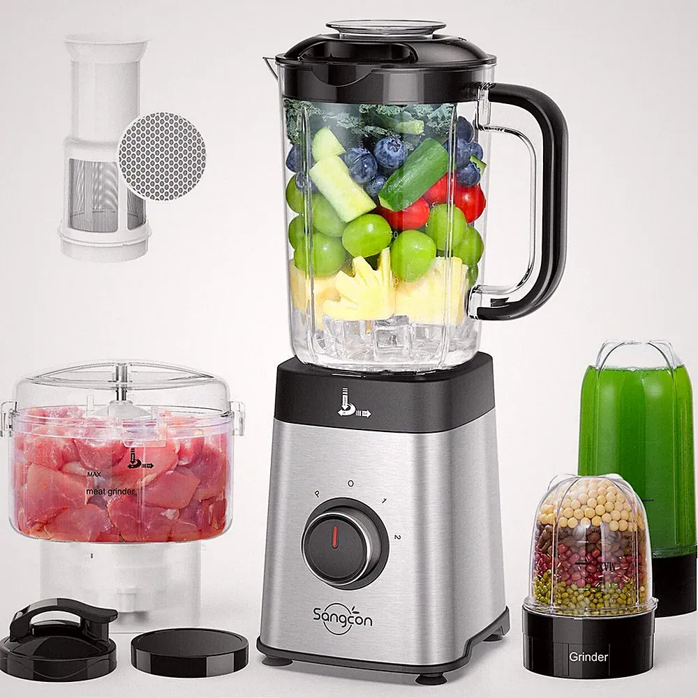 Sangcon Blenders and Food Processor Combo for Kitchen, 5 in 1 Blender for Shakes