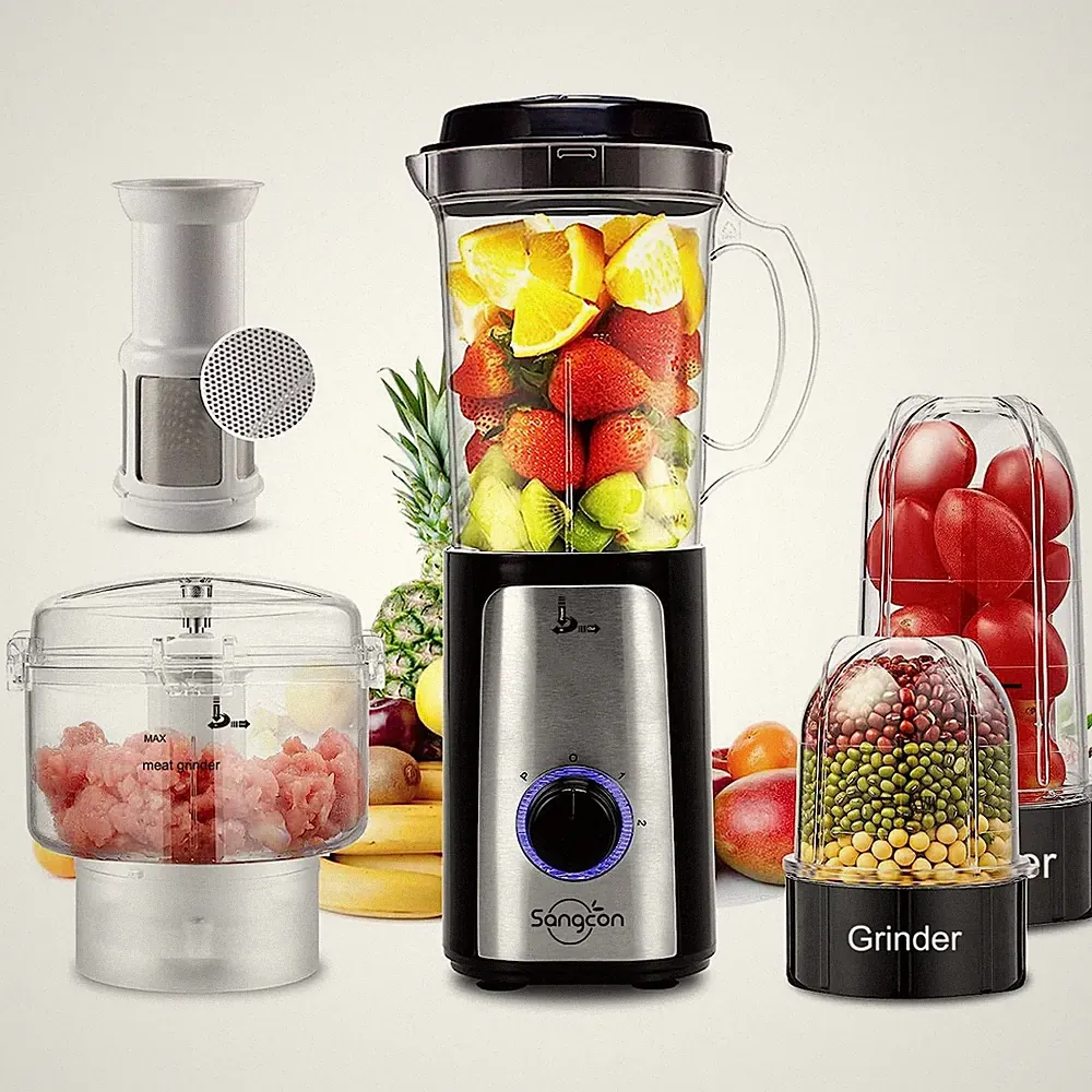 Sangcon Blenders for Kitchen 5 in 1 Food Processor Combo for Smoothies Set BPA