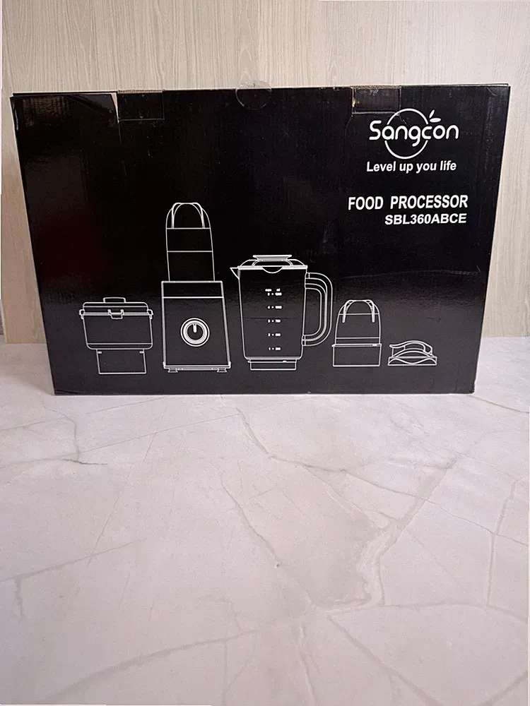 Sangcon SBL360ABCE Food Processor 360W 47oz Pitcher, Chopper Bowl, Cups