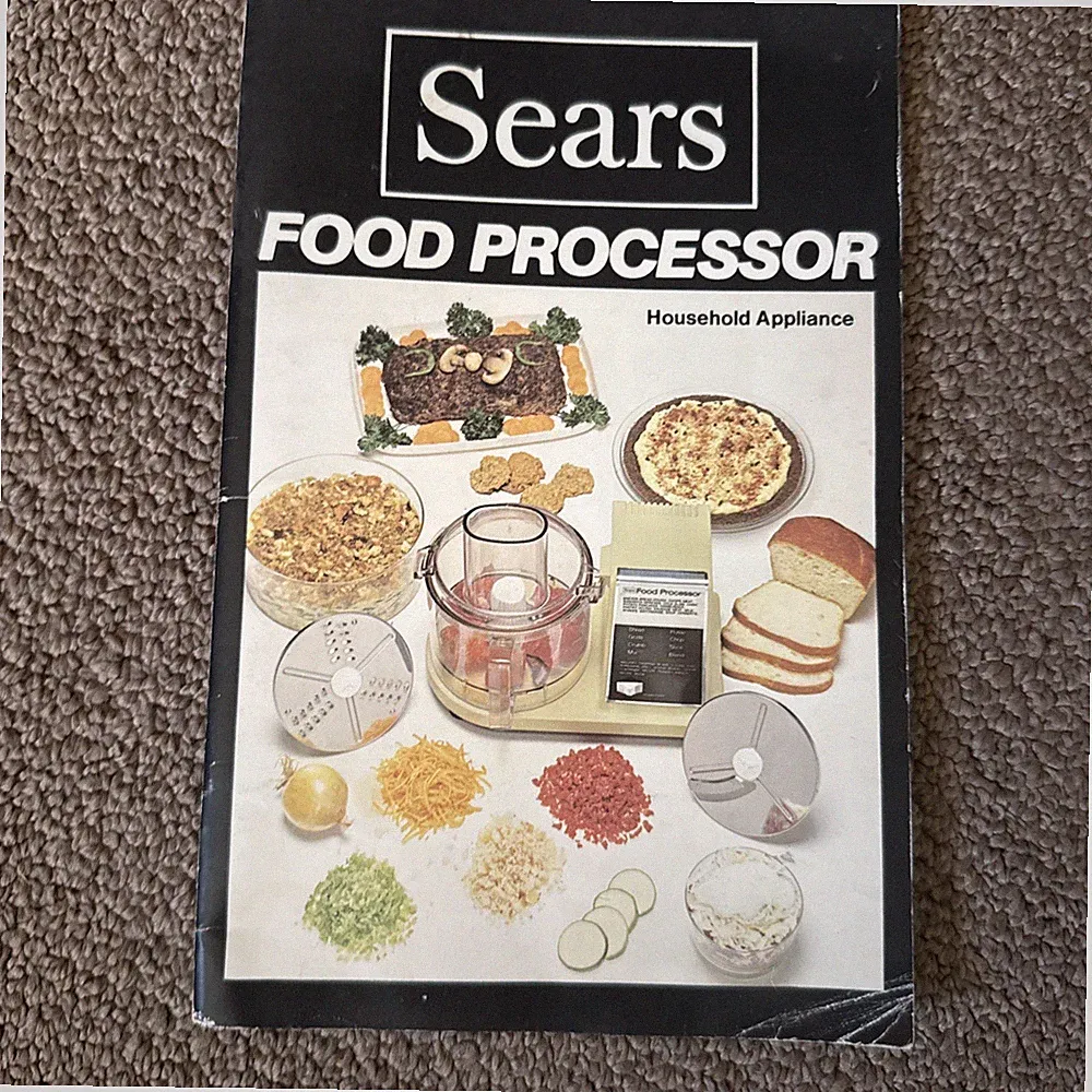 Sears Food Processor Instruction Booklet Owner's Manual Recipes 1977 Vintage