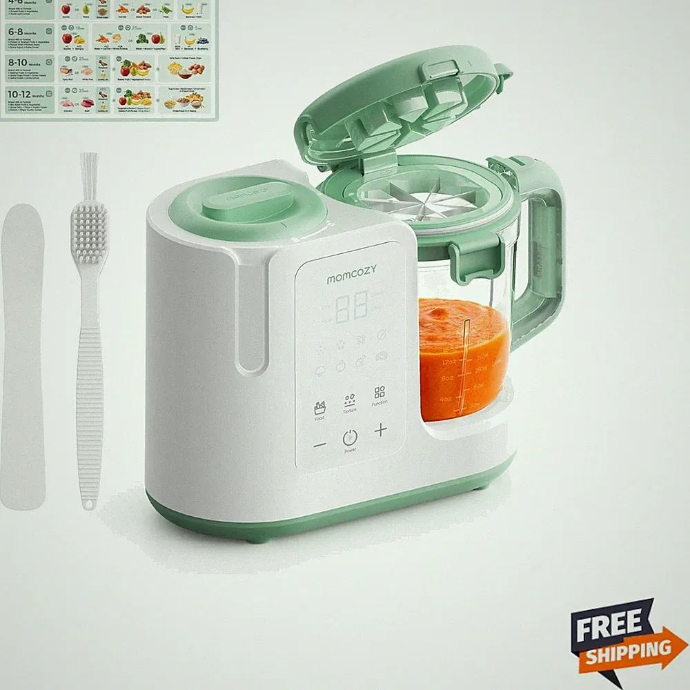 Self-Cleaning Baby Food Processor with 15oz Cup & 3-Stage Texture Settings