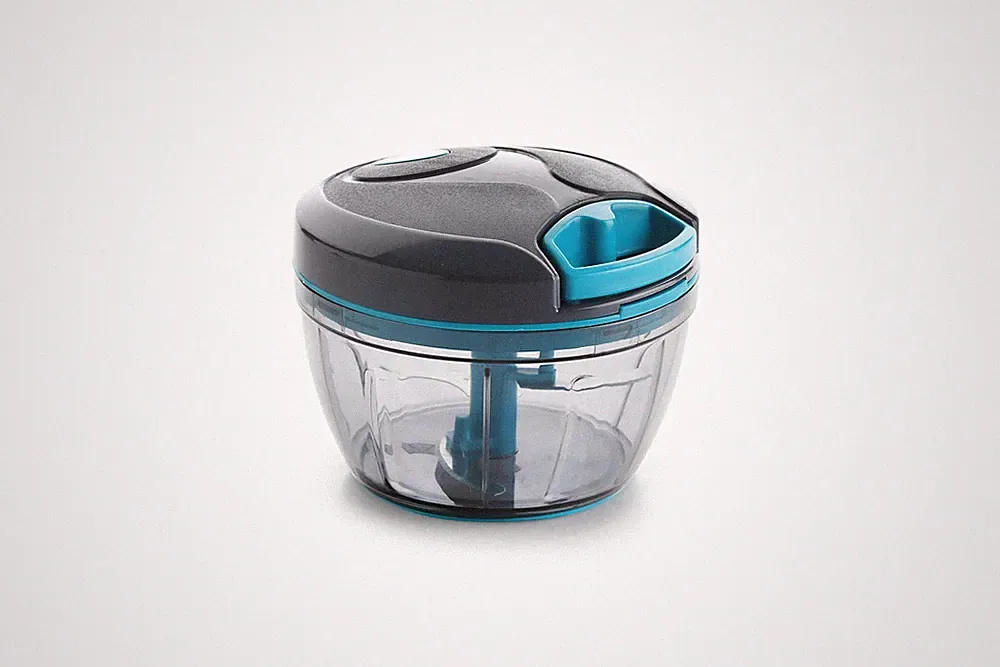 SIGNORAWARE Manual Food Processor, Vegetable Chopper 15 oz, Blue,Black,Clear