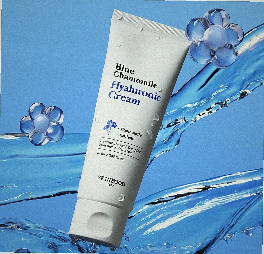 SKINFOOD Blue Chamomile Hyaluronic Cream 70ml/2.36fl.oz. Soothing&Moisturizing