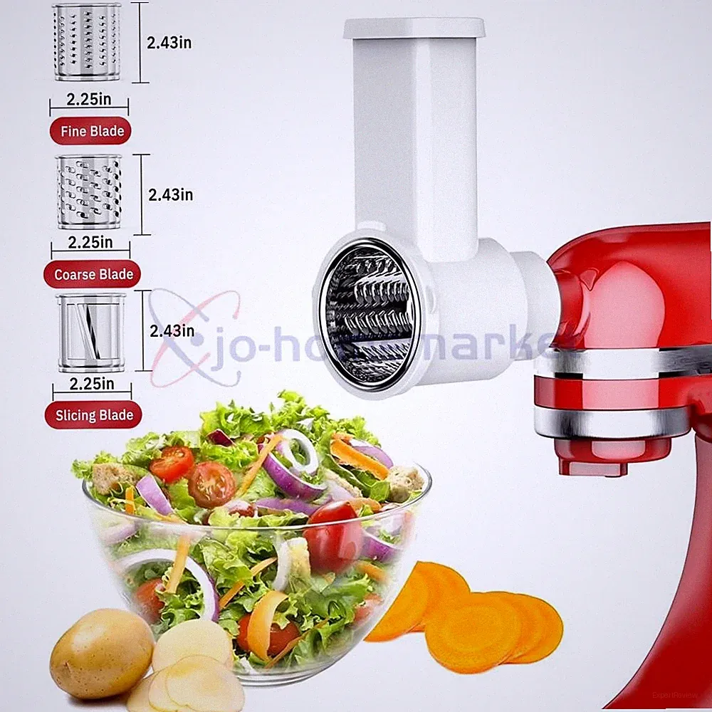 Slicer Shredder Attachment for KitchenAid Mixers, Stainless Steel Salad Maker US