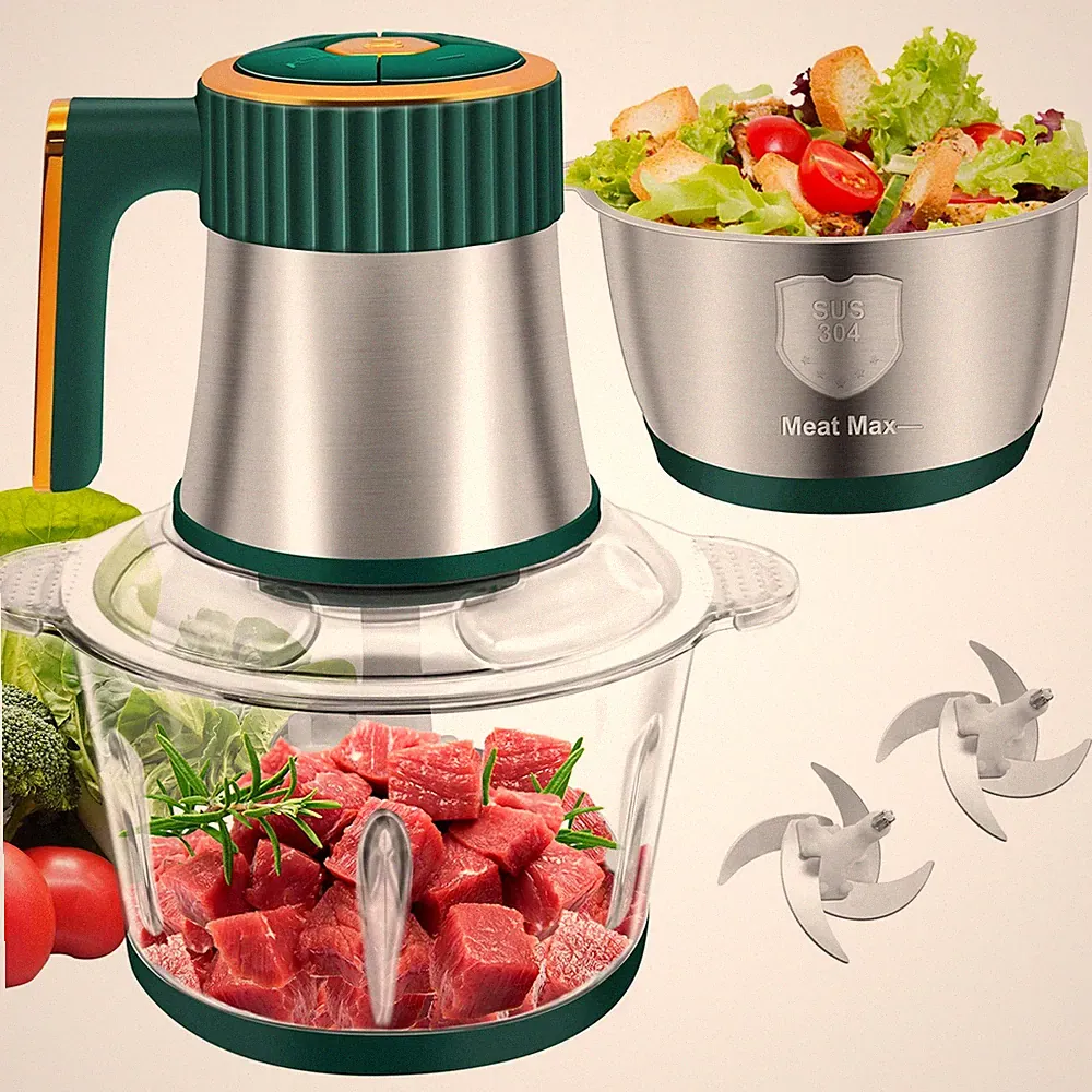 Small Food Processor, 5-Speed Food Chopper, Meat Grinder