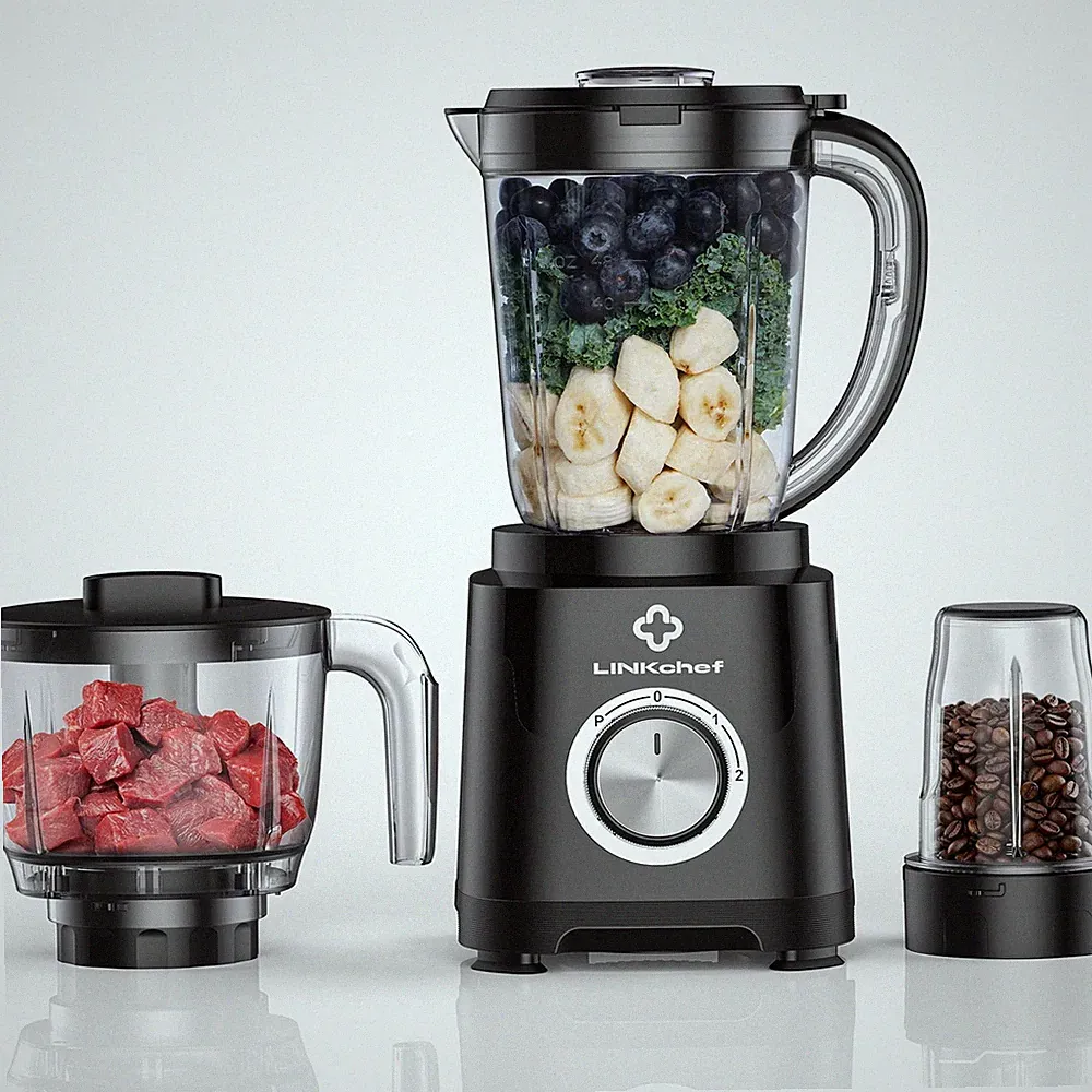 Smoothie Blender 57 oz Food Processor Combo with Powerful Chopper Grinder