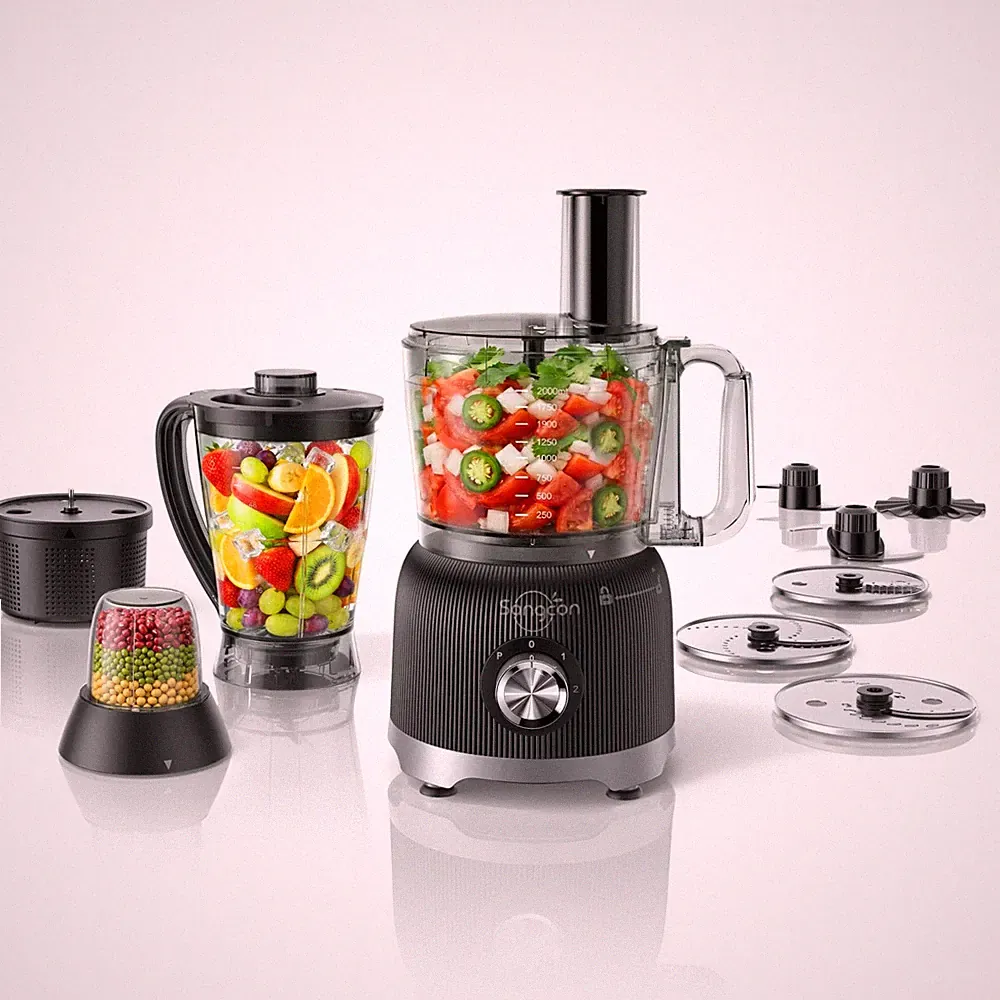 Smoothie Blender and Food Processor Combo for Kitchen, 600W Vegetable Chopper...