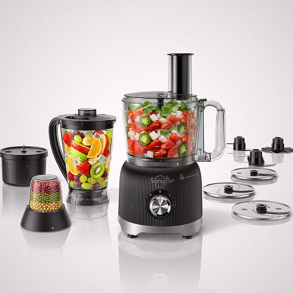 Smoothie Blender and Food Processor Combo for Kitchen, 600W Vegetable Chopper...
