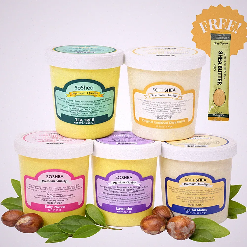 SoShea Whipped Natural Skin Food African Shea Butter 13oz NEW!! (CHOOSE YOURS)