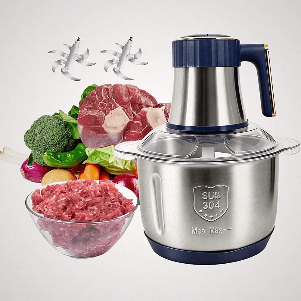 SPEHKAOO Food Processor,5-Speed Electric Chopper,Meat large, blue