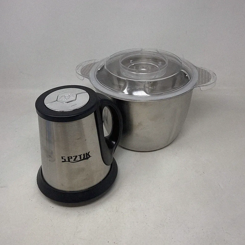 SPZTJK 300W 3-Speed Food Processor, 2L Stainless Steel, Silver/Black