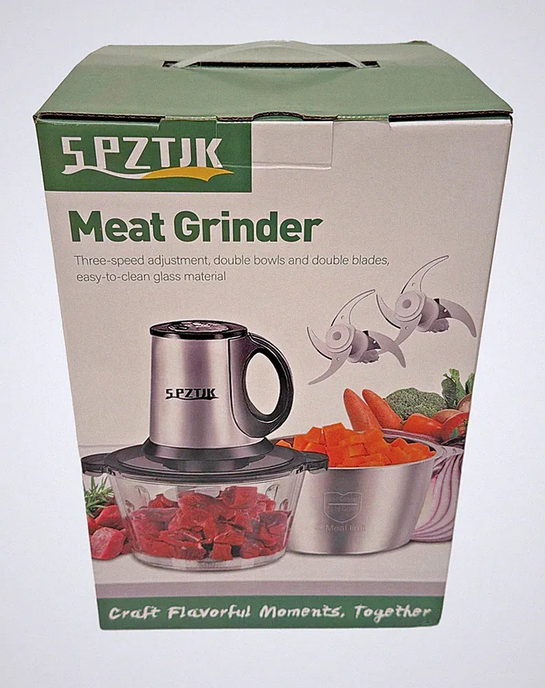 SPZTJK Electric Meat Grinder Vegetable Chopper Food Processor 3-Speed New