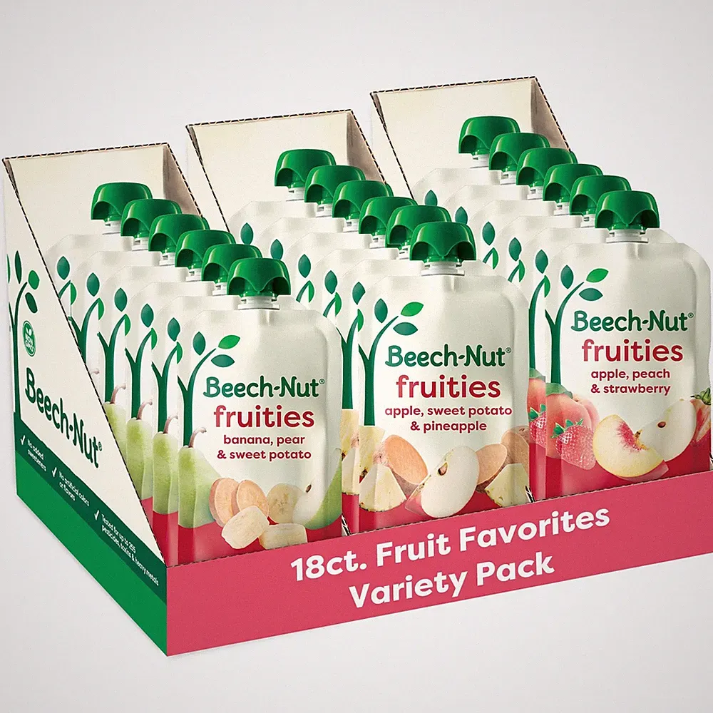 Stage 2 Baby Food Pouches Variety Pack, Fruit Purees for Babies, Non-GMO, Dai...