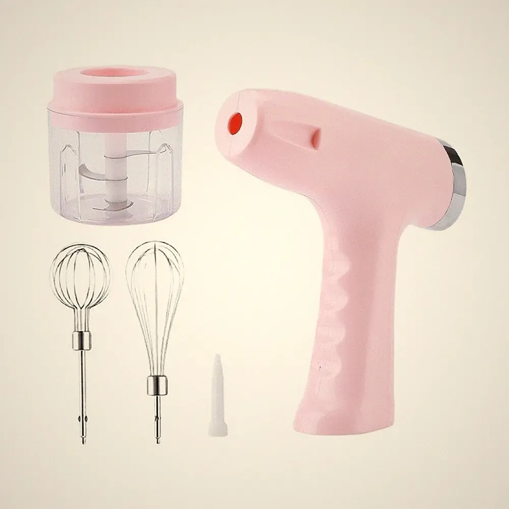 Stainless Steel 2 in 1 Wireless Food Processor for Whisking and Grinding