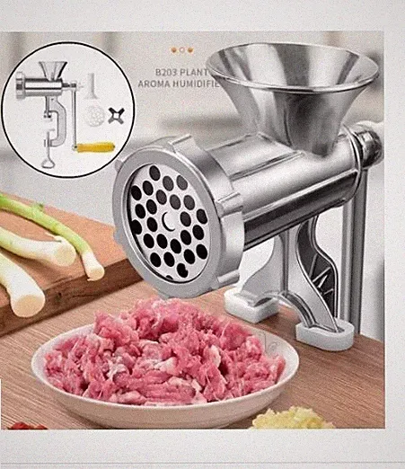 Stainless Steel Manual Meat Grinder Hand Crank Food Processor Table Clamp