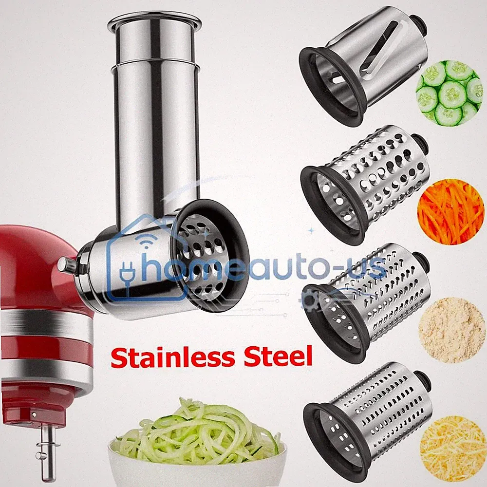 Stainless Steel Slicer Shredder Attachment for KitchenAid Mixers Cheese Grater