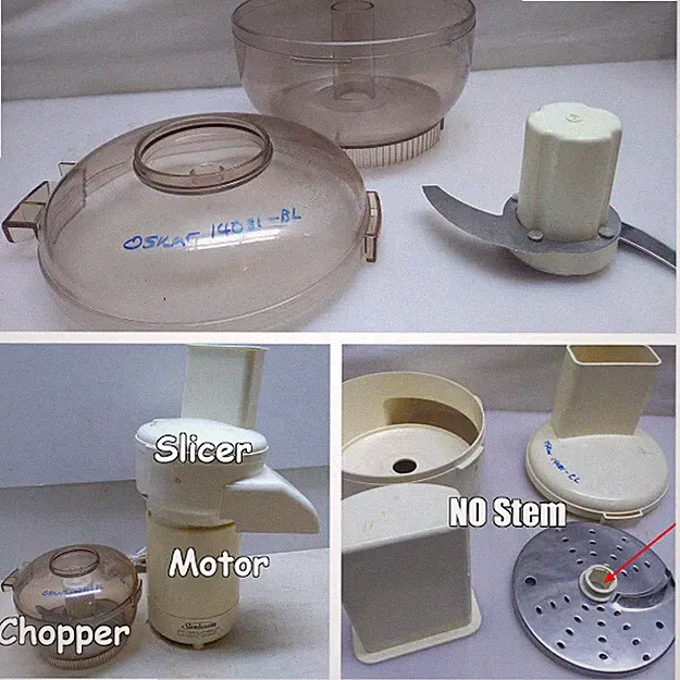 Sunbeam Oskar 14081 Chopper Grater Slicer Food Processor Attachments [MENU]