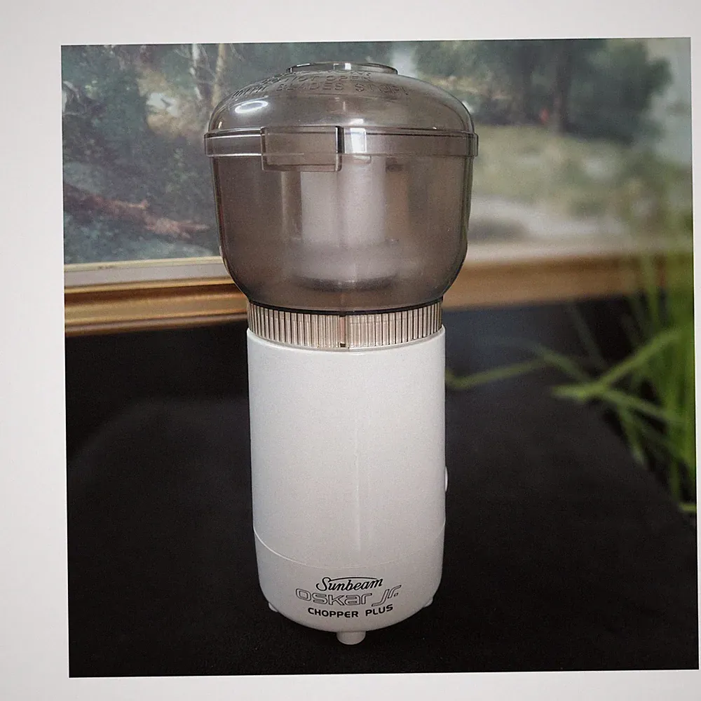 Sunbeam Oskar Jr. Chopper Plus Mini Food Processor Electric Safety Lock White