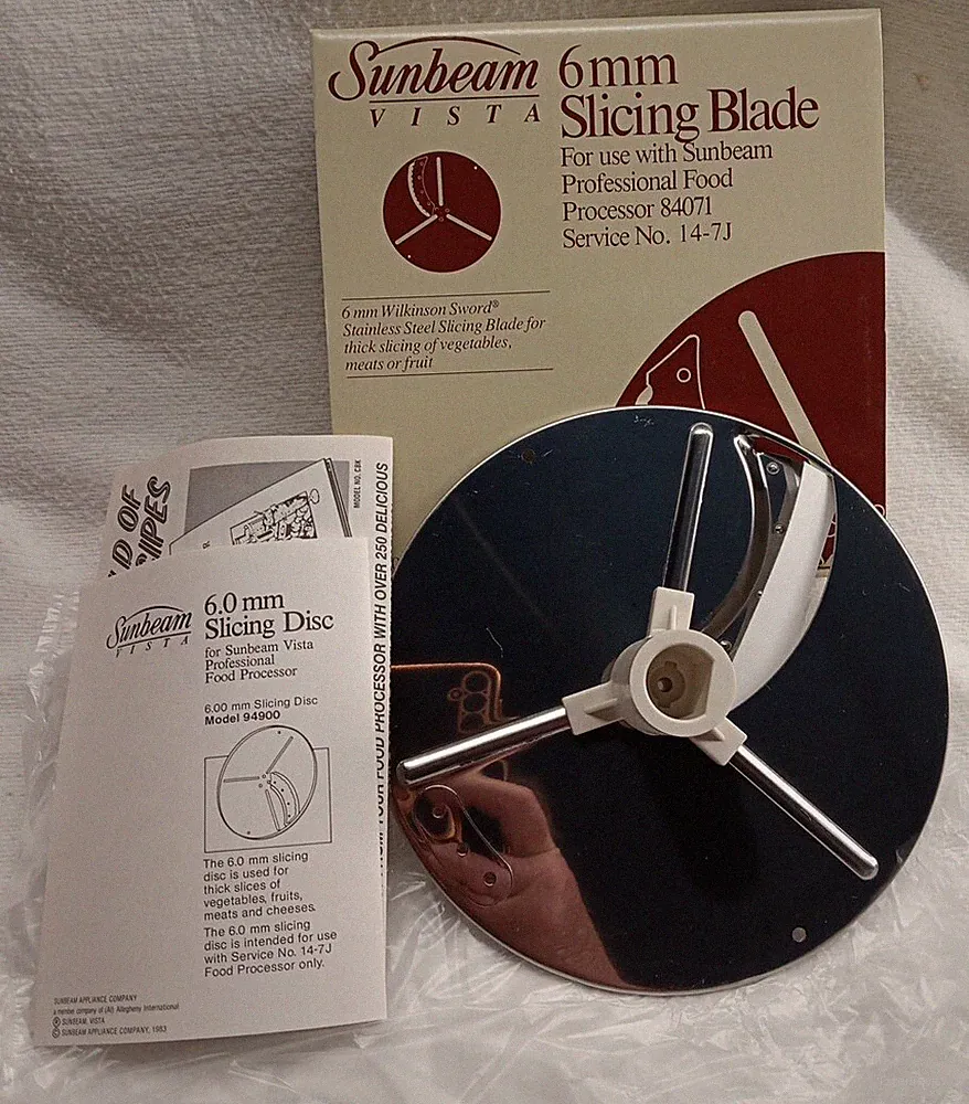 Sunbeam Vista professional Food Processor 84071 6mm slicing blade 94900