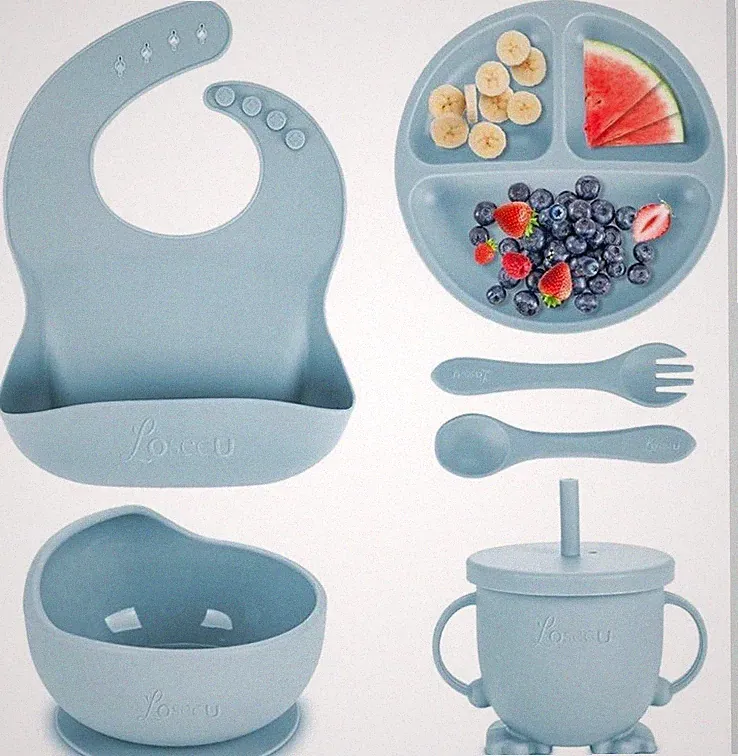 SWISHKID Silicone baby feeding set