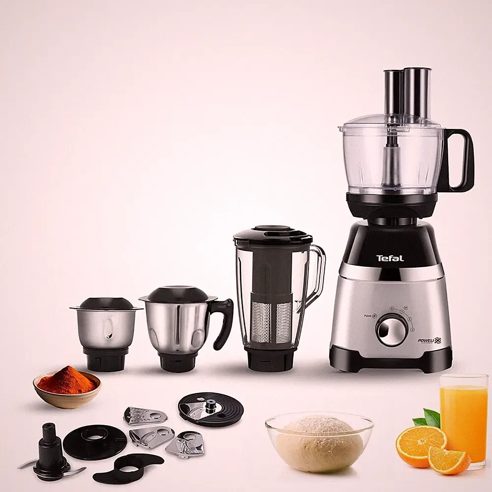 Tefal Chef Assist 800W Mixer Grinder,Juicer Jar & Food Processor |Dough Maker 15