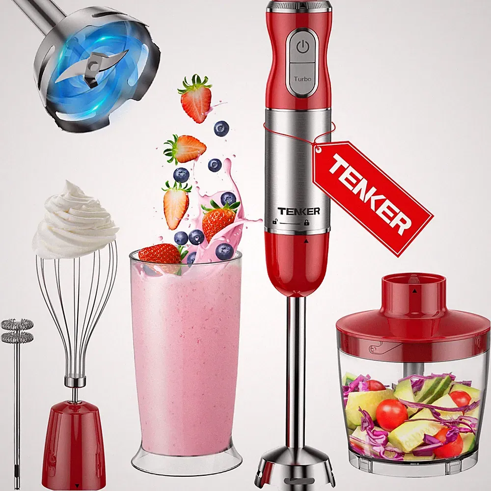 TENKER Immersion Blender Handheld with Mixer Chopper Processor Electric 5-in-1