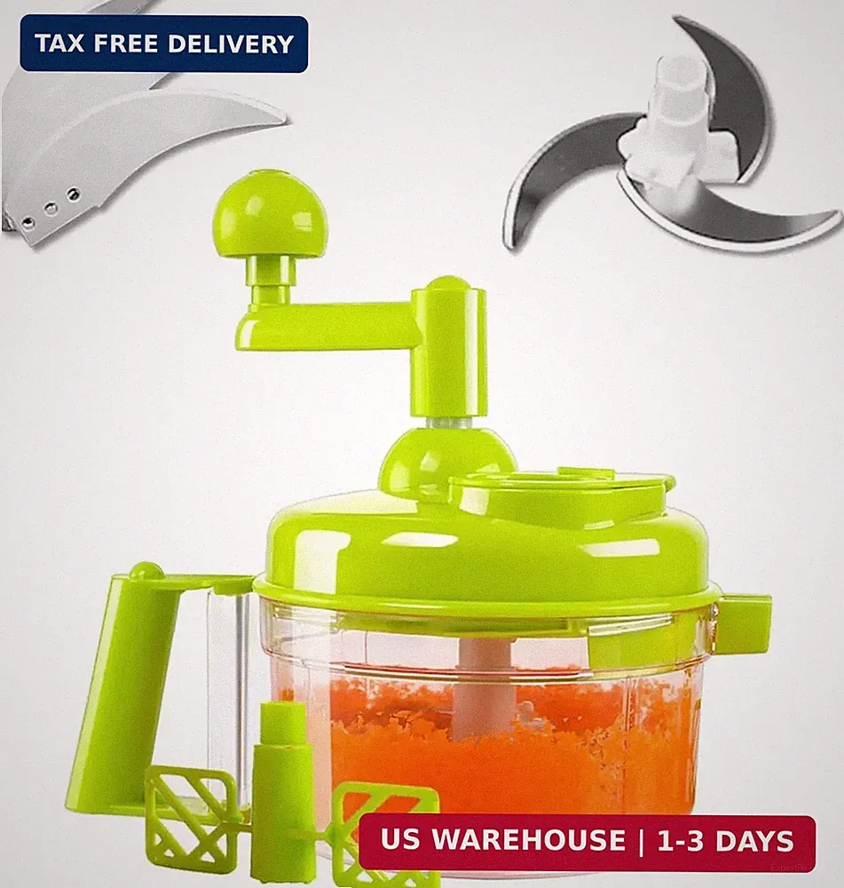 Tenta Kitchen Food processes Hand Crank Food Processor/Manual Food Chopper/Meat