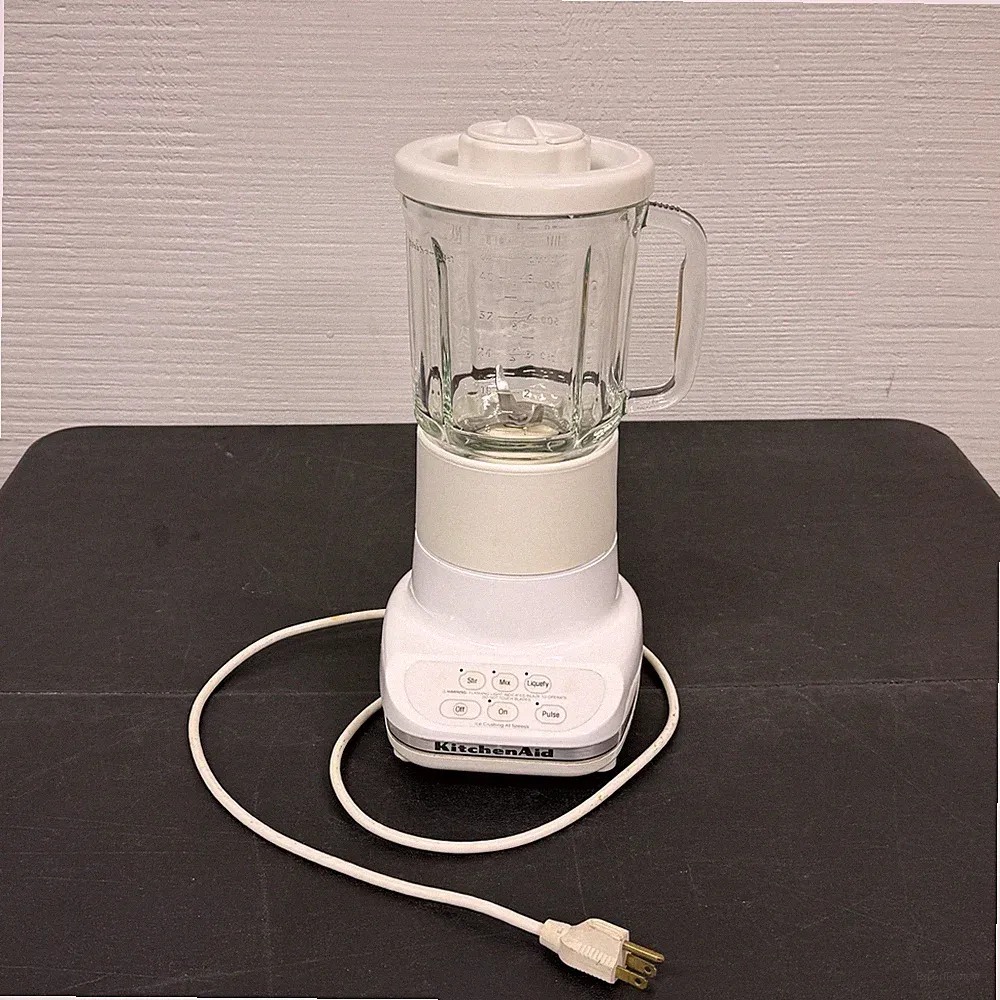 TESTED & WORKS! Kitchenaid Classic Blender KSB3WH White w/ Glass