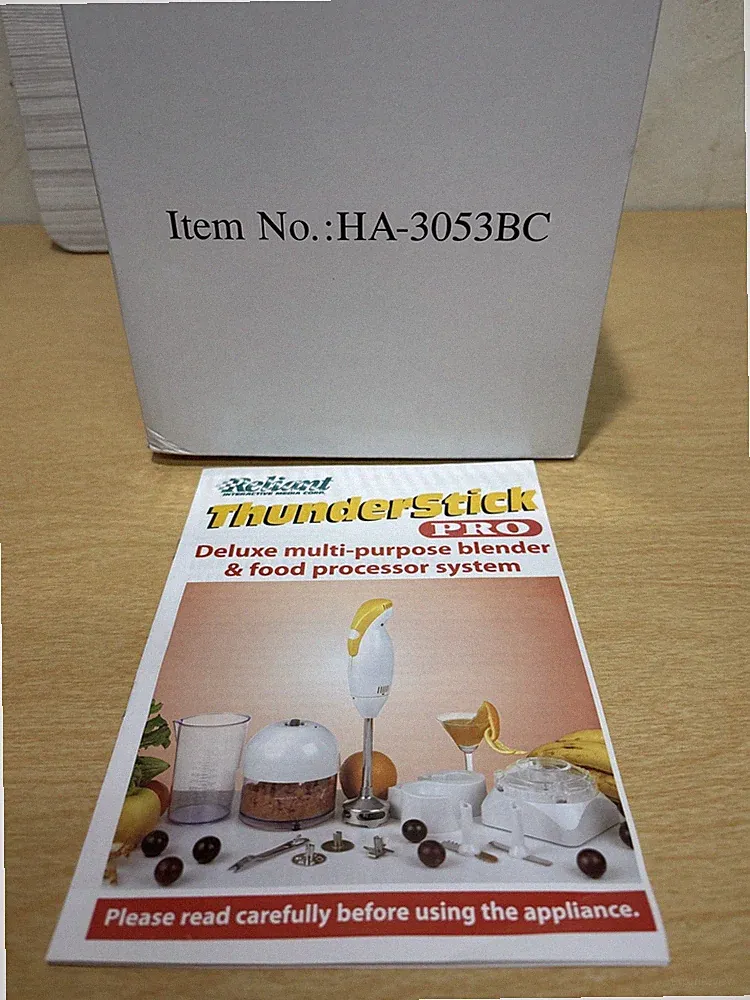 ThunderStick Pro Blender & Food Processor System Thane Housewares Reliant NEW