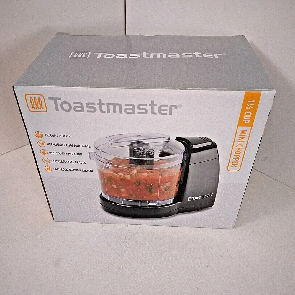 Toastmaster 1 1/2 Cup Electric Mini Chopper Food Processor NEW in Box, #TM-61MC