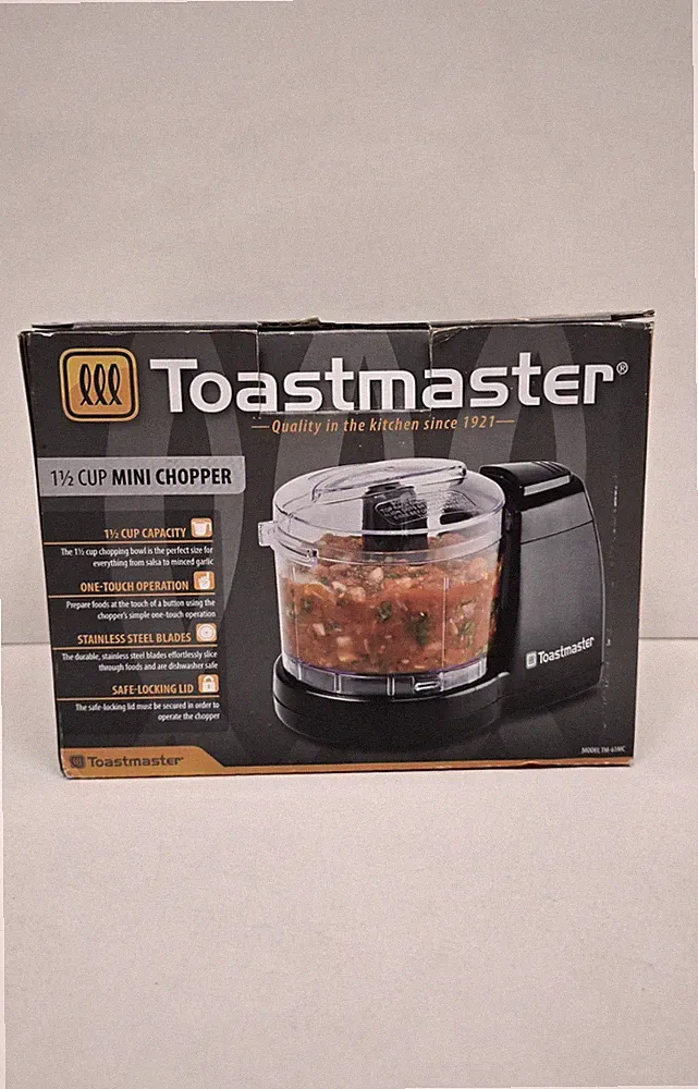 Toastmaster 1 1/2 Cup Mini Food Chopper Processor Model # TM-61 MC, New