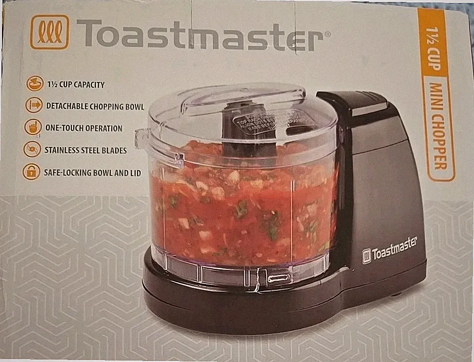 Toastmaster 1.5 Cup Mini Chopper Food Processor New In Box!