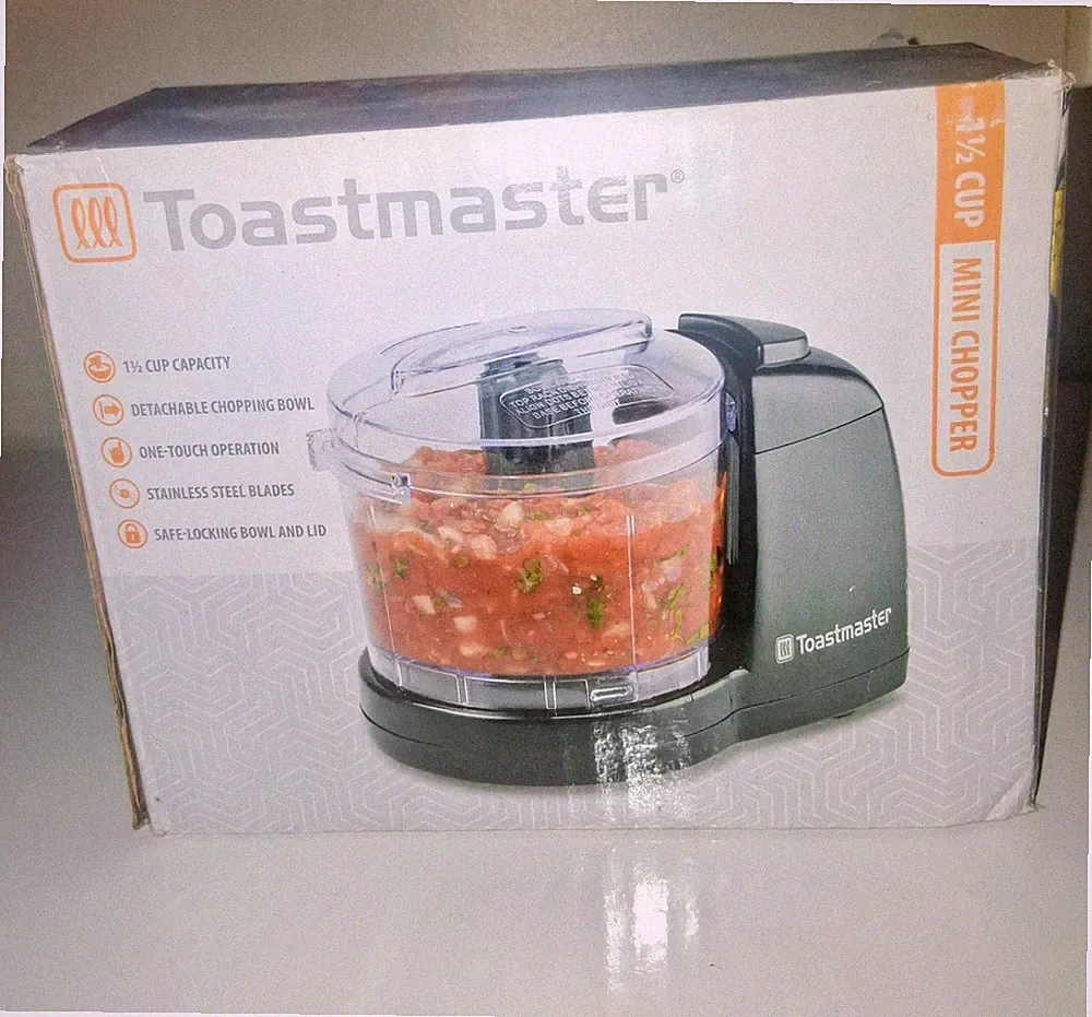 Toastmaster 1.5 Cup Mini Electric Food Chopper Black/Clear TM-67MC/MCKL